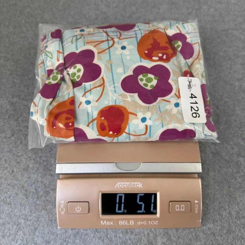 Hanna Andersson Girls Size 80 / US 2 Long Sleeve Dress Blue Purple Orange Floral - Picture 14 of 15